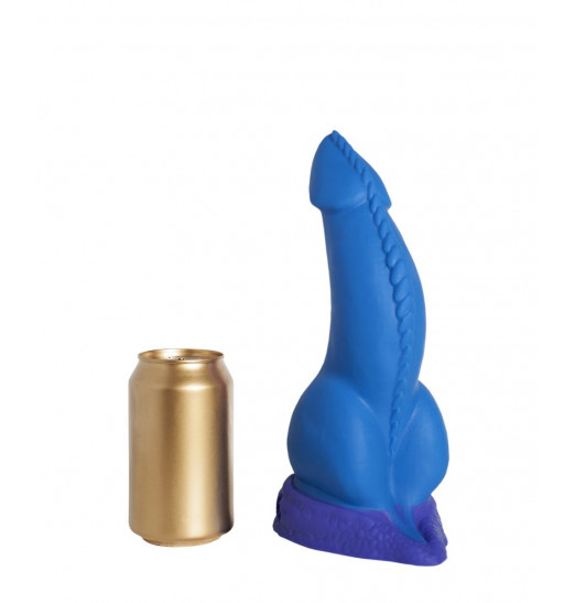 Синий фаллоимитатор  Дракон Эглан Large  - 26 см.