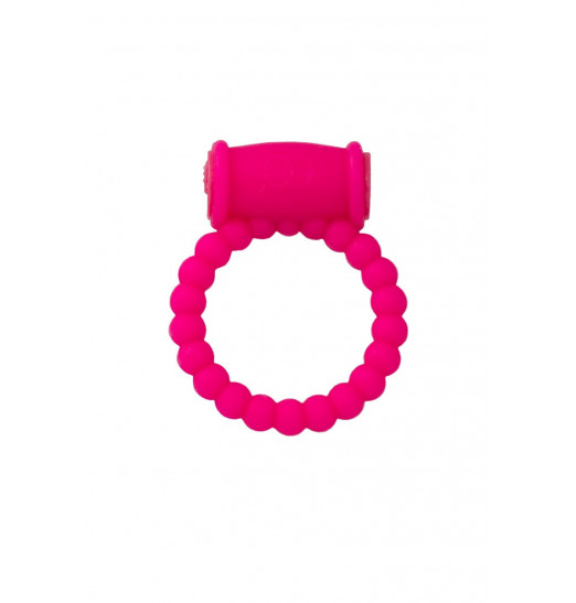 Розовое виброкольцо на пенис A-toys из силикона