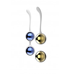 Синие и золотистые вагинальные шарики Nalone Yany