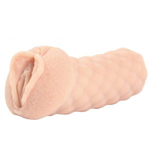 Телесный мастурбатор-вагина Elegance с двойным слоем