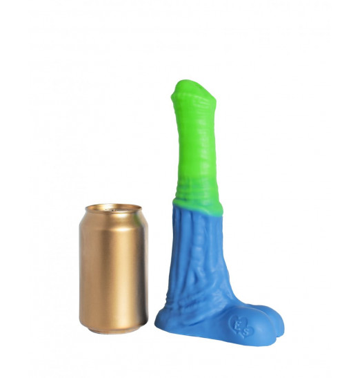 Зелёно-голубой фаллоимитатор  Пегас Medium  - 24 см.