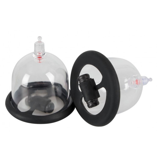 Вакуумная помпа для сосков с вибрацией Bad Kitty Vibrating Nipple Cups
