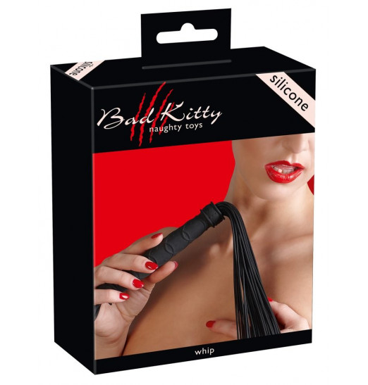 Силиконовая многохвостая плетка Peitsche Silikon - 50 см.