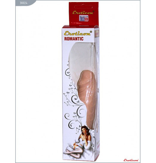 Телесный фаллоимитатор из реалистичного материала ультраскин - 17 см.