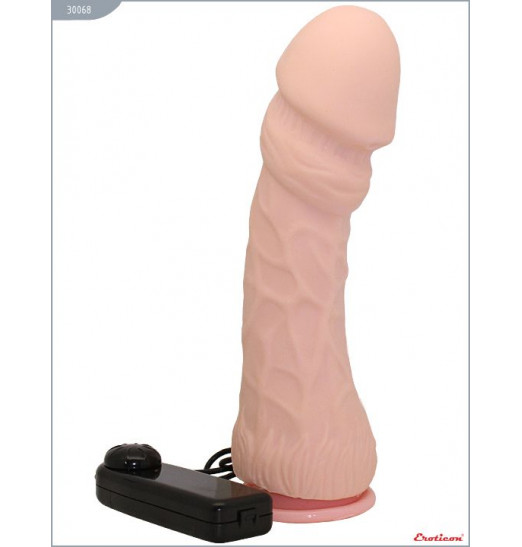 Вибратор-гигант на присоске из реалистичного материала - 26,5 см.