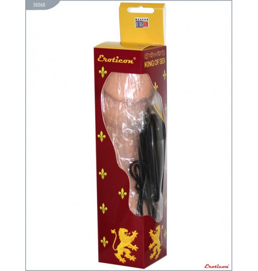 Вибратор-гигант на присоске из реалистичного материала - 26,5 см.