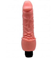 Телесный вибратор с усиками - 19 см.