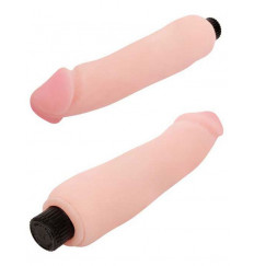 Телесный вибратор из ультраскин - 24 см.