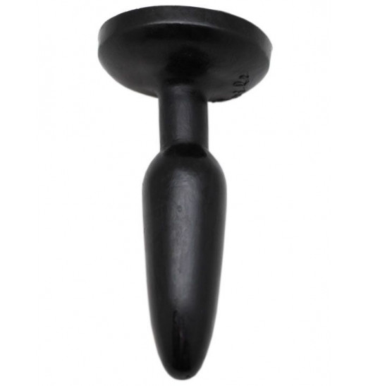 Чёрная анальная гелевая пробка - 16 см.