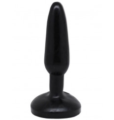 Чёрная анальная гелевая пробка - 16 см.