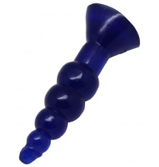 Синяя анальная ёлочка - 17 см.