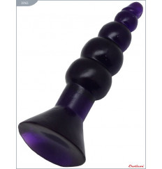Фиолетовая гелевая анальная ёлочка - 17 см.