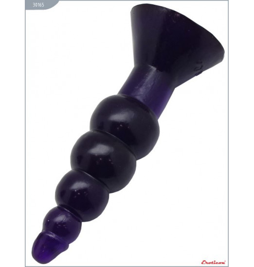 Фиолетовая гелевая анальная ёлочка - 17 см.
