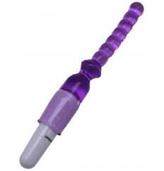 Фиолетовый гелевый анальный вибратор - 25 см.