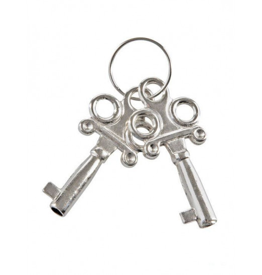 Металлические наручники с оранжевым мехом