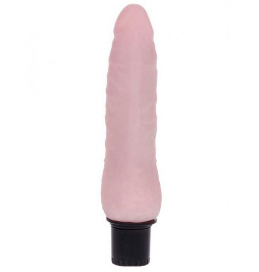 Телесный вибратор-реалистик из ультраскин - 19 см.