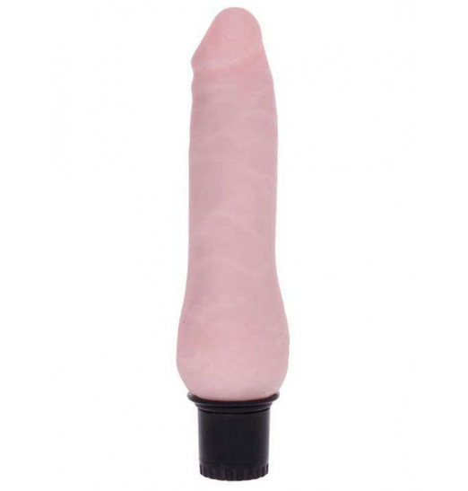 Телесный вибратор-реалистик из ультраскин - 19 см.