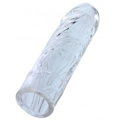 Прозрачная закрытая насадка с шипиками под головкой - 14 см.