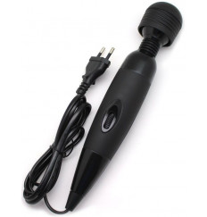 Чёрный вибратор-жезл - 25 см.