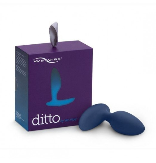 Синяя анальная пробка для ношения Ditto с вибрацией и пультом ДУ - 8,8 см. Синяя анальная пробка для ношения Ditto с вибрацией и пультом ДУ - 8,8 см.