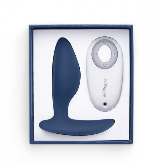Синяя анальная пробка для ношения Ditto с вибрацией и пультом ДУ - 8,8 см. Синяя анальная пробка для ношения Ditto с вибрацией и пультом ДУ - 8,8 см.