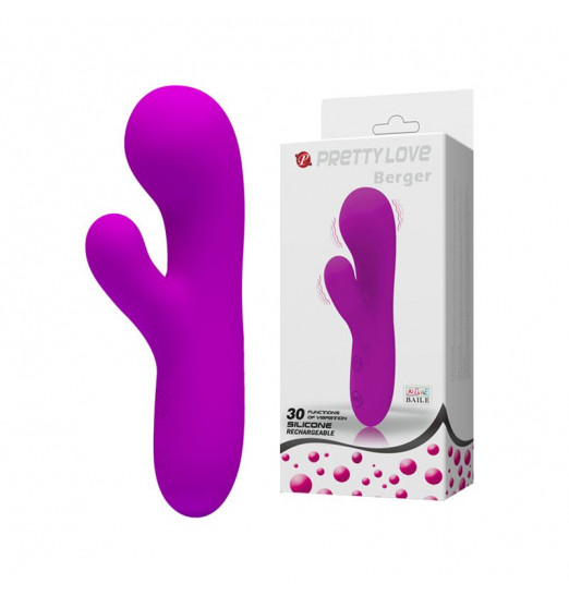 G-стимулятор с вибрацией и клиторальным отростком Berger - 14,5 см. G-стимулятор с вибрацией и клиторальным отростком Berger - 14,5 см.