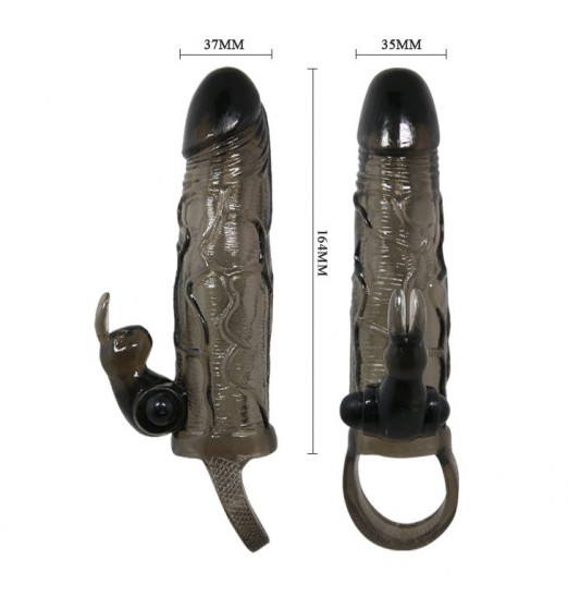 Удлиняющая дымчатая насадка с вибрацией Удлиняющая дымчатая насадка с вибрацией