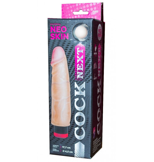 Вибромассажёр-реалистик COCK NEXT 7  - 17,7 см.