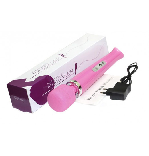 Розовый беспроводной массажер Magic Wand с 10 режимами вибрации