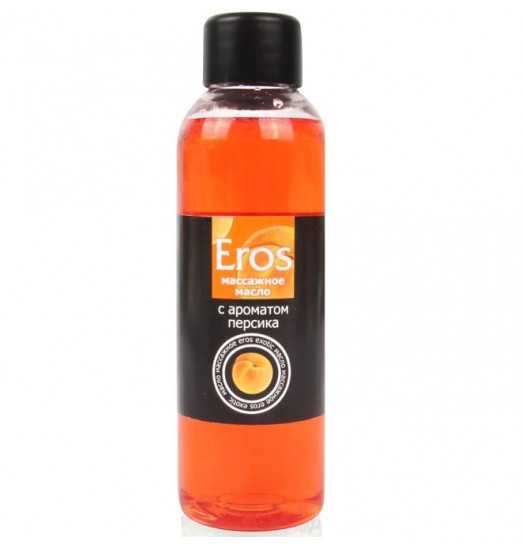 Массажное масло Eros exotic с ароматом персика - 75 мл.