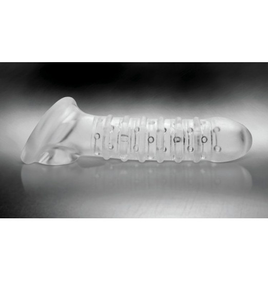 Утолщающая ребристая насадка на пенис