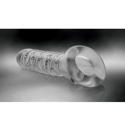 Утолщающая ребристая насадка на пенис