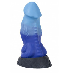 Синий фаллоимитатор  Ночная Фурия Large+  - 26 см.