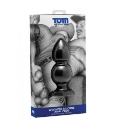 Анальная пробка с двумя шариками - 14 см.