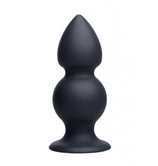 Анальная пробка с двумя шариками - 14 см.