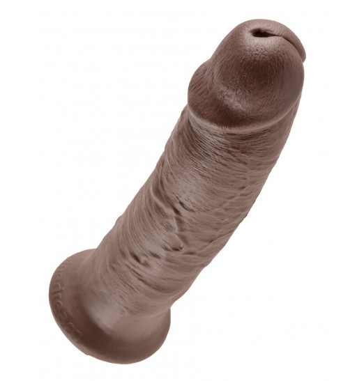 Коричневый фаллос-гигант 10  Cock - 25,4 см.
