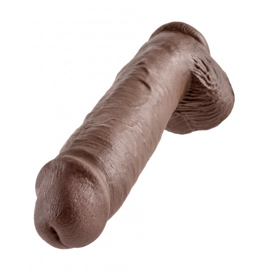 Коричневый фалоимитатор-гигант на присоске 11 Cock with Balls - 28 см. Коричневый фалоимитатор-гигант на присоске 11 Cock with Balls - 28 см.