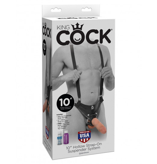 Страпон-система с телесной насадкой 10 Hollow Strap-On Suspender System - 25 см. Страпон-система с телесной насадкой 10 Hollow Strap-On Suspender System - 25 см.