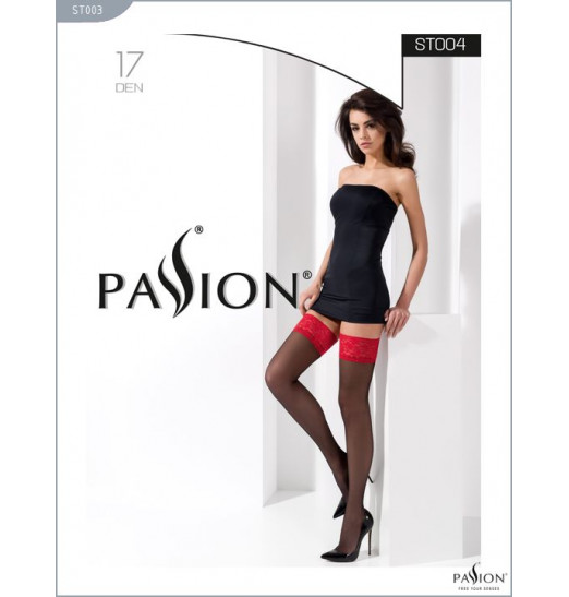 Чулки с контрастной кружевной резинкой