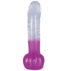 Прозрачно-фиолетовый гелевый фаллоимитатор Ready Mate - 19 см.