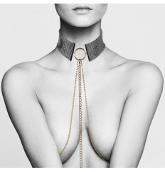 Чёрный ошейник с цепочками Desir Metallique Collar