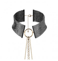 Чёрный ошейник с цепочками Desir Metallique Collar