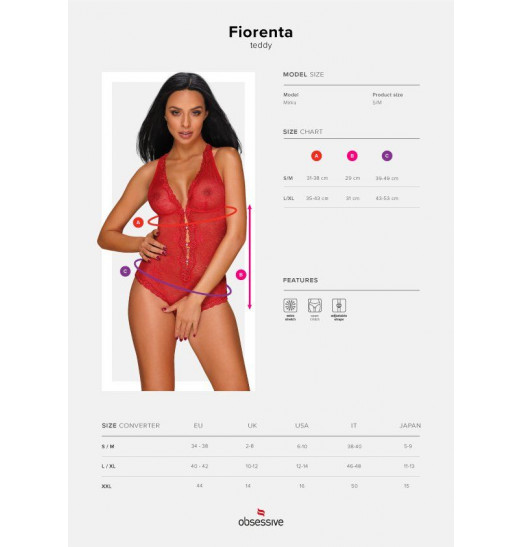 Кружевное боди Fiorenta с интимным доступом