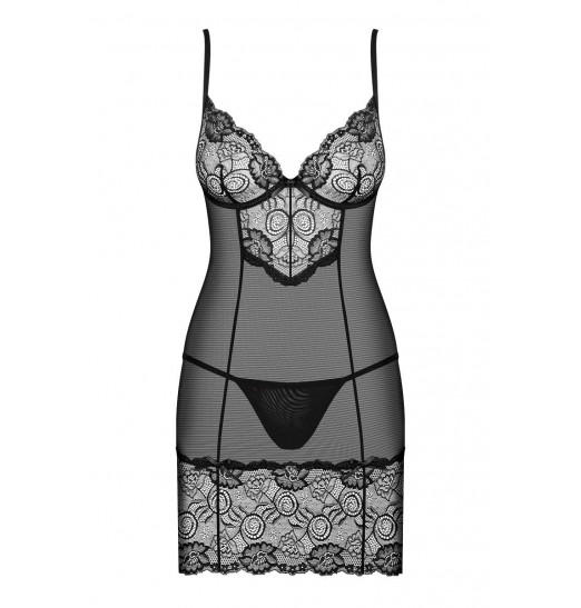 Полупрозрачная сорочка Alluria с кружевами