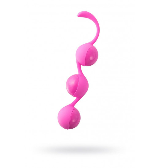 Розовые тройные вагинальные шарики из силикона DELISH BALLS