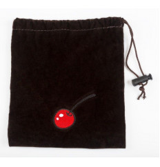 Маленькая золотистая пробка с пушистым фиолетовым хвостиком