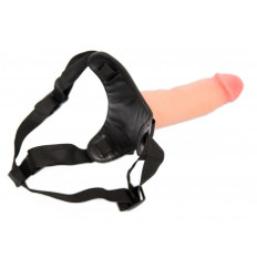 Женский страпон из био-кожи - 15 см.