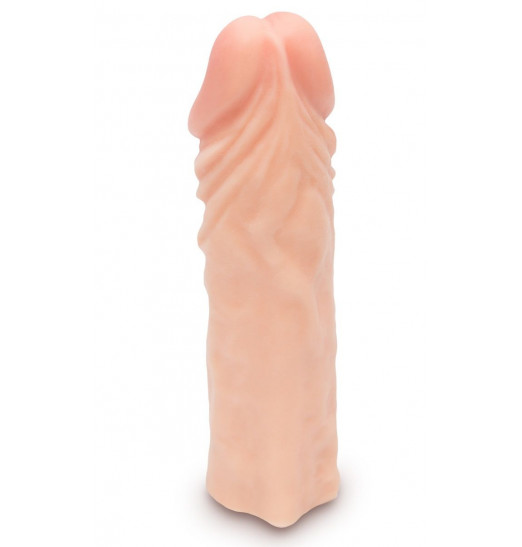Насадка для члена фаллической формы из био-кожи - 13,5 см.