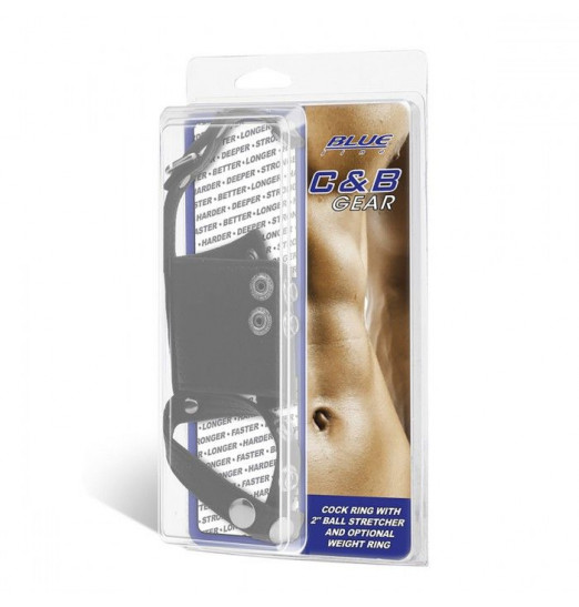 Кольцо на член и мошонку Cock Ring With 2  Ball Stretcher And Optional Weight Ring