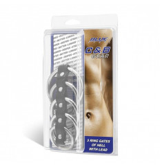 Хомут на пенис с 5 кольцами 5 Ring Gates Of Hell With Lead